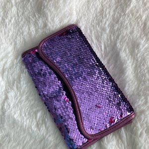 Sequin makeup brushes holder